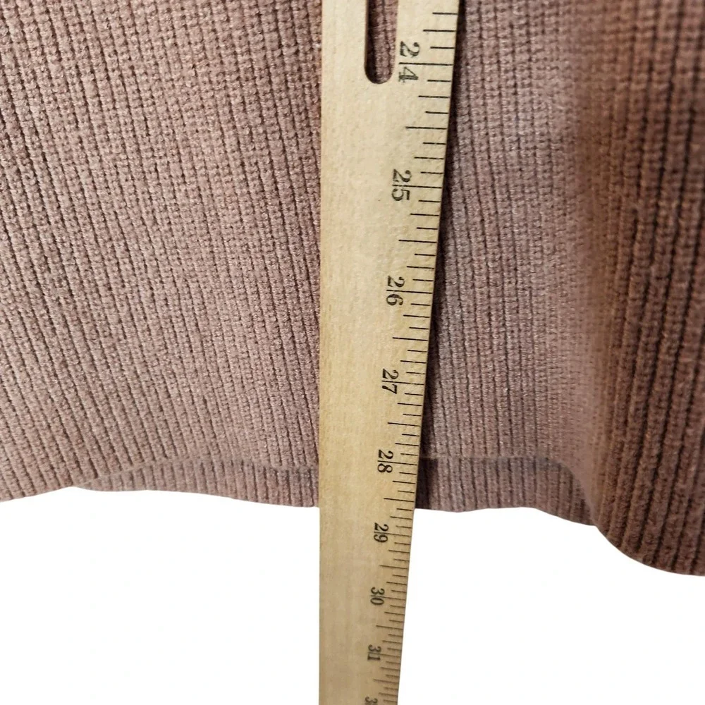 FREE PEOPLE Sweater‎ Womens Small Pink Softly Structured Tunic Cowl Neck Ribbed